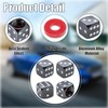 MEAJOO MEAJOO 6PCS Aluminum Dice Tire Valve Stem Caps, Universal