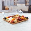 FARBERWARE Build-A-Board Acacia Cutting Board with Built-in Storage Compartments, Clear