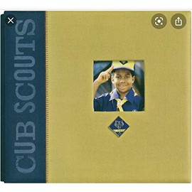 Cub Scout Scrapbook Album with Window & Metal Emblem 12x12 inch-Photo Memory Book