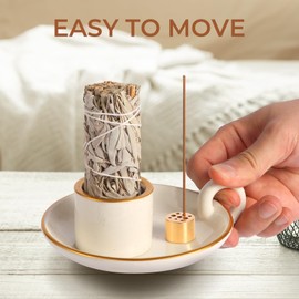 Ceramic Incense Stick and Palo Santo Holder