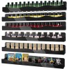 Black Acrylic Nail Polish Shelves 15 Inch Wall Mounted Nail