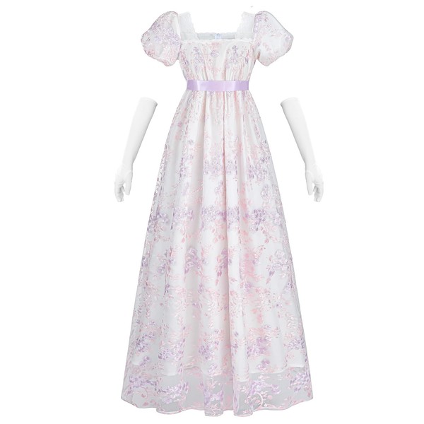 NSPSTT Golden Regency Dresses for Women Plus Size Victorian Ball