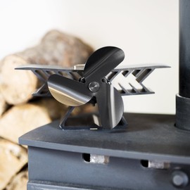 4Yourhome Eco Friendly Space Saving Compact BI-Plane Stove Fan for Wood Log Burners 2018 Design L-120mm x W-215mm x H-125mm
