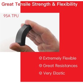 Geeetech TPU Filament 1.75mm, 1KG (2.2lbs) Spool – 95A Flexible 3D Printer Filament with High Elasticity, Dimensional Accuracy ±0.03mm, Fits Most FDM Printers, Clear Red