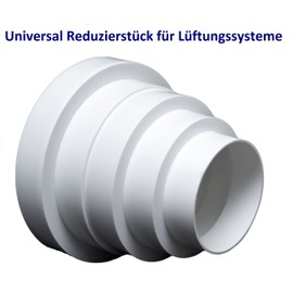Universal reducer for ventilation systems 80/150 mm diameter, reducer connector tube 80, 100, 120, 125, 150 mm diameter transition ventilation round tube RDRC.