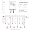 DAHAN Guirnaldas Luminosas Estrellas Cortina Luces, 12 Estrellas 138 Pcs