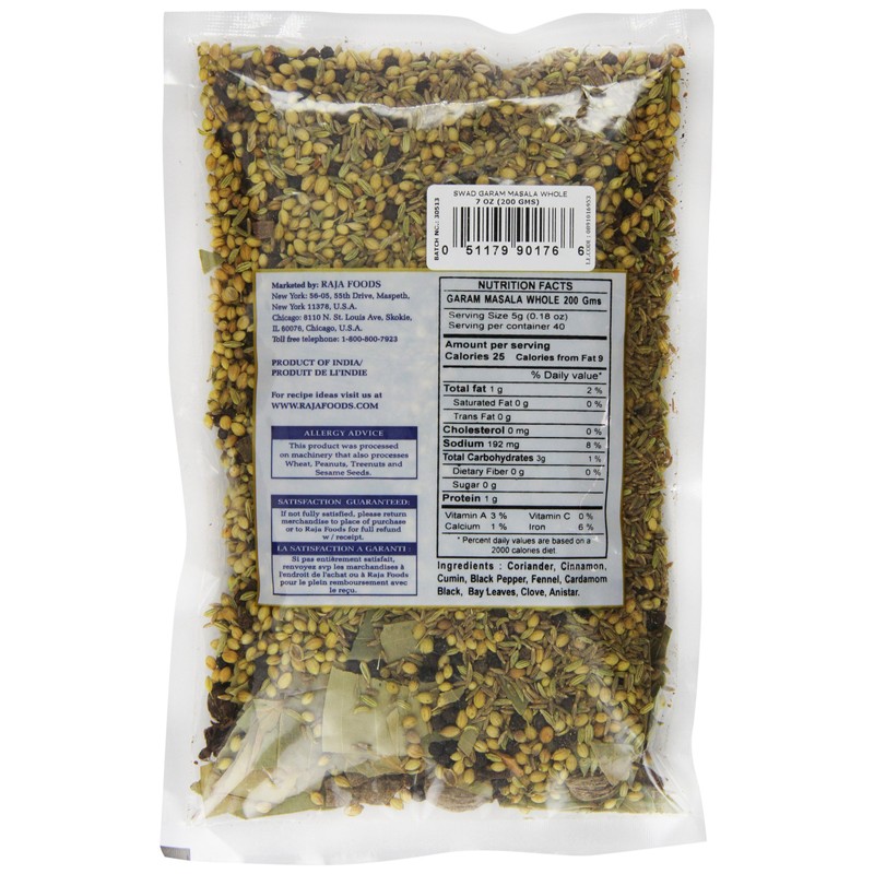 Swad Garam Masala, Whole, 7 Ounce