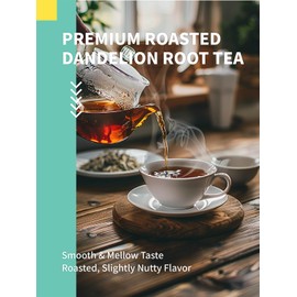 HYNTMYT Roasted Dandelion Tea Bags 120 Teabags | Bulk Buy for Office, Home & Catering | Pure Chamomile Flowers | Compostable Tea Bags | Resealable Pouch