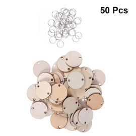 SEWACC 50pcs Wooden Birthday Calendar Family Signs for Home Decor Wall Wooden Circles for Crafts Wooden Plaque Calendar Wooden Board Calendar Wooden Round Wire Loop Heart-Shaped Bamboo