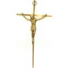 Solid Brass Wall Cross 10" x 5"