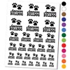 American Bulldog Dog Paw Prints Fun Text Temporary Tattoo Water