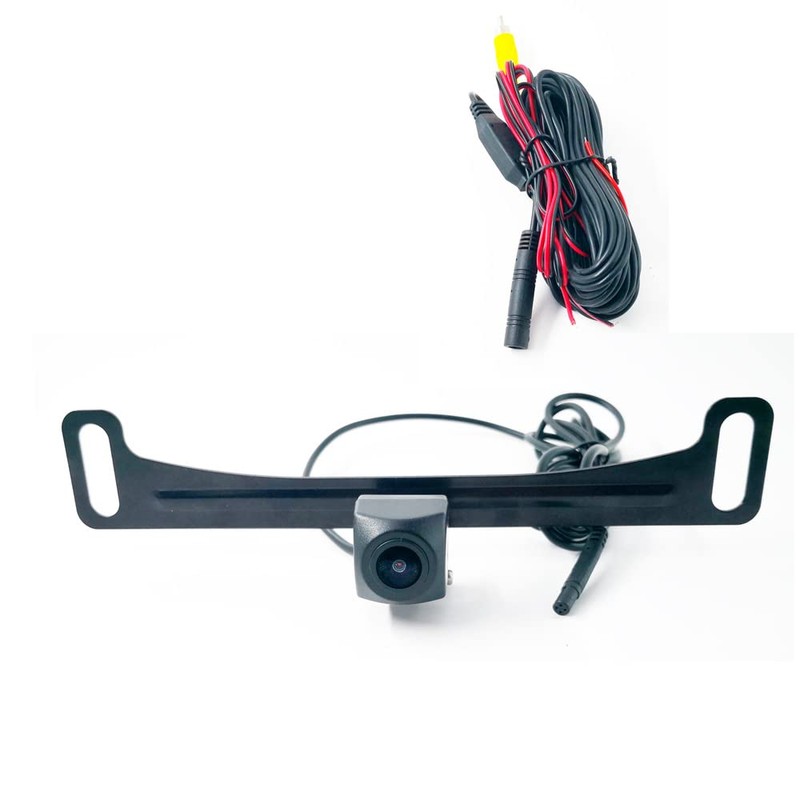 Black Universal Vehicle Backup Camera License Plate Bracket, Installation Holder