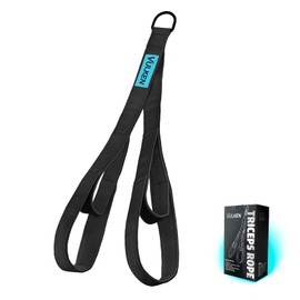 Vulken Tricep Rope Cable Attachment. 28.7 Inch & 22 Inch Two Lengths Built in One Pull Down Rope. Triceps Extension Straps Gym Equipment. Home Workout Handles for Resistance Bands.