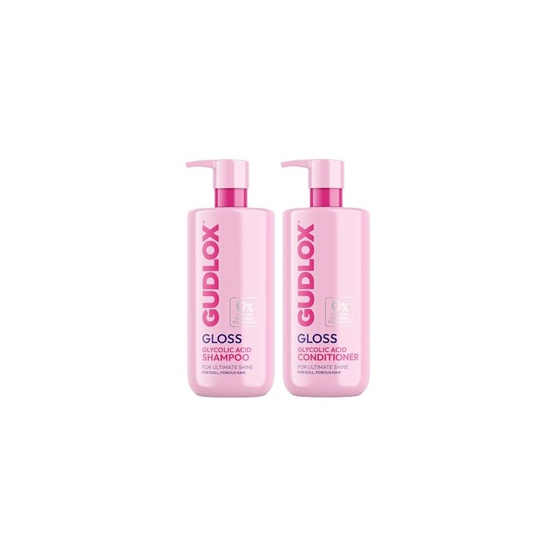 Gloss Shampoo and Conditioner Set, Glycolic Acid, Sulphate-Free, Creates Perfect
