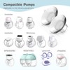 4PCS Flange Inserts 15MM, Compatible with Lansinoh/momcozyS9/S10/S12/Willow/Elvie/TSRETE/,Portable Breast Pump Shields/Flanges,Milk