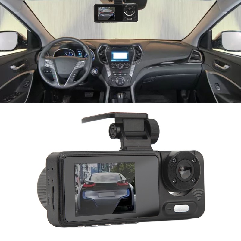 1080P Dash Cam with Triple Lens 2 Inch IPS Display