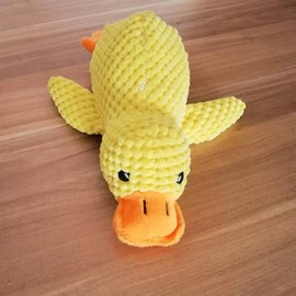ZhurongGod Calming Duck Toy for Dogs, Anxiety-Relief Pillow & Chew Toy – Interactive Squeaky Duck Toy for Small, Medium & Large Dogs