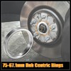 Hihaha 4pcs OD 75mm to ID 67.1mm Aluminum Alloy Car