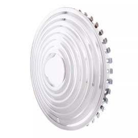 United Pacific SBC01-15 15" Chrome Starburst Hubcap - Pack of 4