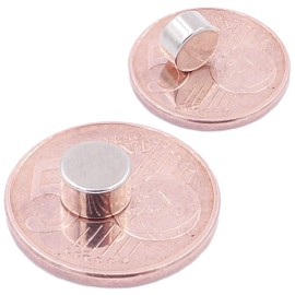 Brudazon 10 Mini Disc Magnets 7 x 4 mm N52 Strongest Level Neodymium Magnets Ultra Strong Power Magnet for Model Making, Photo, Whiteboard, Notice Board, Fridge, Crafts, Magnetic Disc Extra Strong