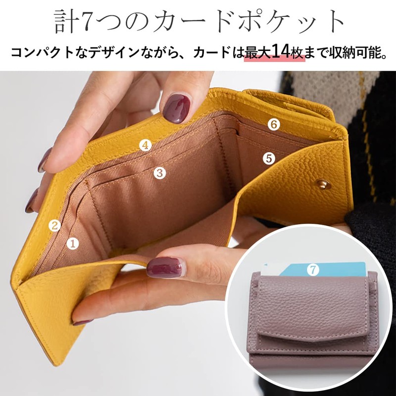 VITAFELICE nsw-30065n Women's Square Mini Wallet with Genuine Leather, old