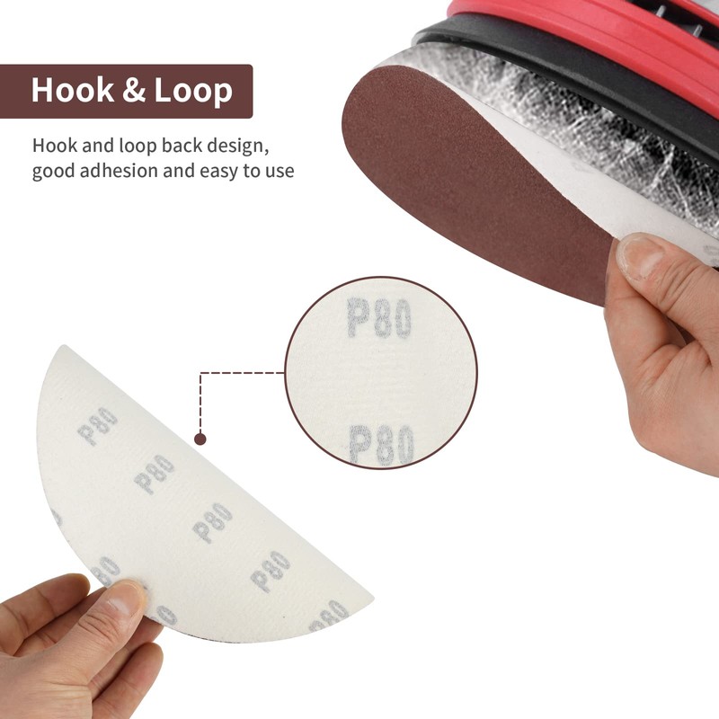 180mm Sanding Discs, 240 Grit Sandpaper Sheet, 7Inch Sander Disc