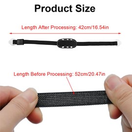 Pack of 2 Universal Helmet Chin Straps, Adjustable Chin Strap Compatible with Most Hard Hats, Black