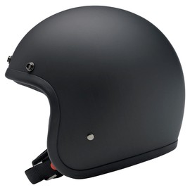 Biltwell | Bonanza | DOT Approved | 3/4 Motorcycle Helmet | Flat Black | Large