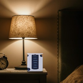 1 x 7 Day Weekly Pill Box 4 Compartments English Pill Box with Sliding Lid White/Red