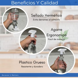 Kit De 2 Atomizadores Capacidad De 750 ML Para Químicos, Líquidos Cotidianos Atomizador de Agua, Pulverizador de Agua, Rociador, Aspersor Con Diferentes Tipos de Disparo y Bloqueo de Seguridad