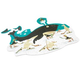 Scratch 276181130 Shape Whale Contour Puzzle for Children 4 Years and Up 60 Pieces, White
