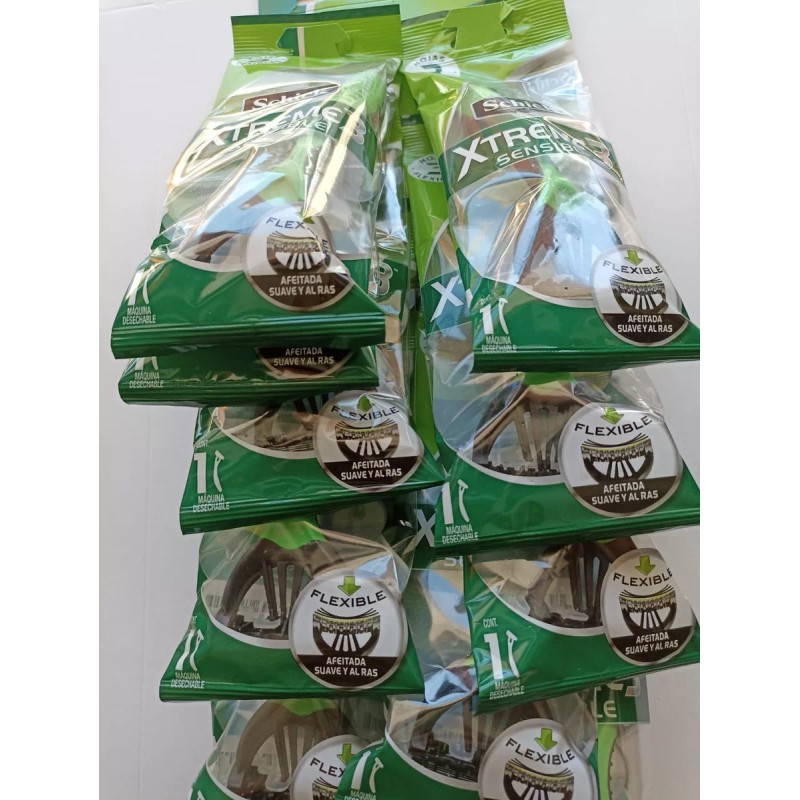 Schick Rastrillo Xtreme 3 Hojas Flexibles 12 Piezas