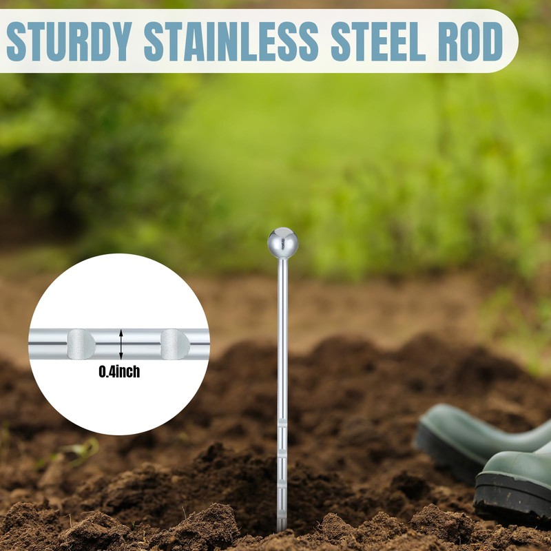 Therwen 14'' Stainless Steel Soil Sampler Probe Soil Sampler for