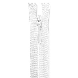 7 Inch Invisible Nylon Zipper for Sewing - White, Non-Dividing, Hidden Zipper for Dresses, Skirts, Cushions & Costume Design