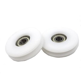 Chiloskit 2 Pieces 50mm U Groove Nylon Ball Bearing Guide Roller Roller Roller for 6, 8.10mm Rope, 608zz Pulley Bearing