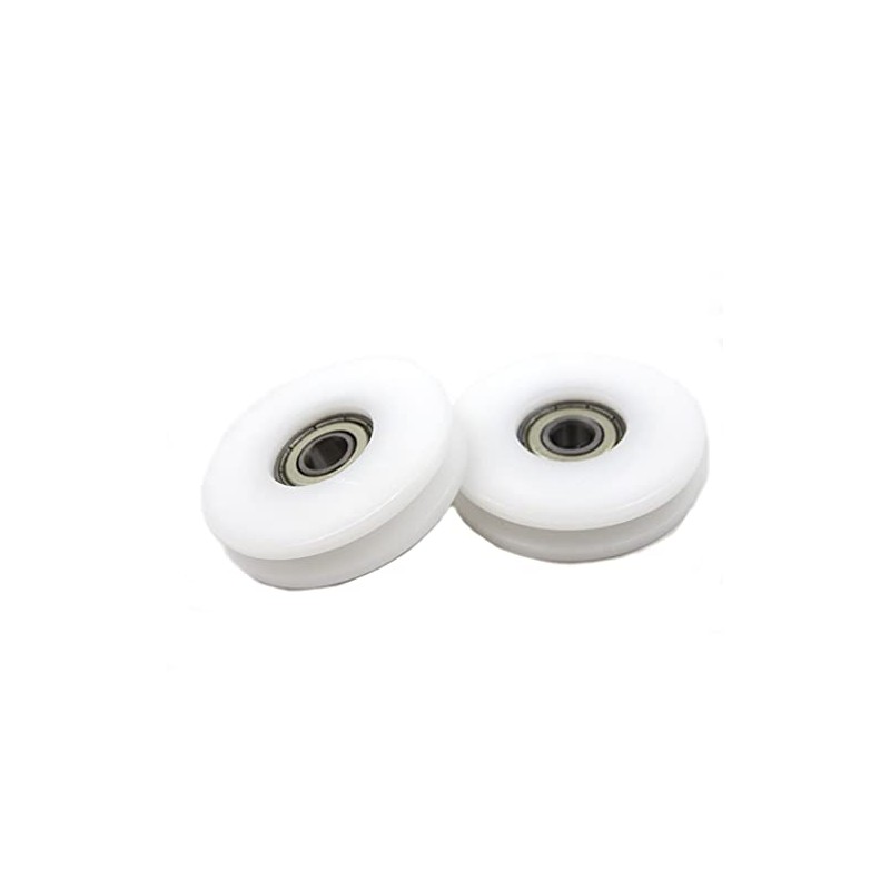 Chiloskit 2 Pieces 50mm U Groove Nylon Ball Bearing Guide