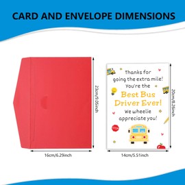 School Bus Driver Appreciation Card - Thank You Card Gifts for School Bus Driver Retirement Gifts for Men Last Day of School End of Year Gifts for School Bus Driver Best Bus Driver Ever Card for Him