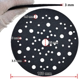 6 inch 70 Hole Sander Pad Protector, Hook and Loop Pad Saver, fit for Random Orbital Sander 9956, notably extends The Backing pad´s Lifetime,Multi Hole Pad Protector (1 Pack)