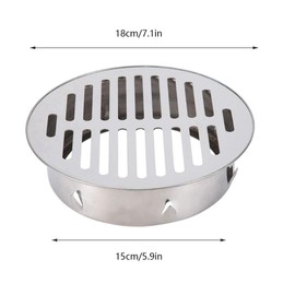 Floor Drain Cover, Stainless Steel Round Anti Blocking Round Grate Cover, Balcony Snap-in Drain Drain Strainers for Bathroom, Kitchen, Washroom, Patios(160 Flat Mouth)