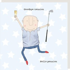 Rosie Made A Thing Goodbye Tension Hello Pension Card Humour Greeting Cards GF358