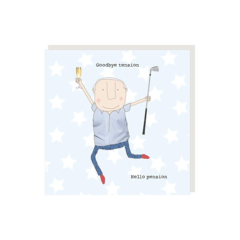 Rosie Made A Thing Goodbye Tension Hello Pension Card Humour