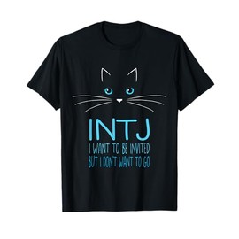 Funny Cat Lover Introvert Gift Me Time Cat Lady Humor INTJ T-Shirt