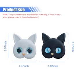 DUSCOKE 2PCS Cute Cat Car Air Vent Clip - Cartoon Cat Air Freshener Clip Car Vent Decoration Accessories for Men/Women - Perfume Diffuser Holder for Vehicle Air Conditioning Outlet (Blue eyes)