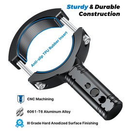 VAZESWIN 2PCS Aluminium Alloy Light Bar Mounts, Sturdy CNC Machined Fog Light Mounts for Motorcycle ATV UTV, Horizontal & Vertical Adjustable Tube Clamp Mounting Brackets for 1.38"-2.44" Roll Cage