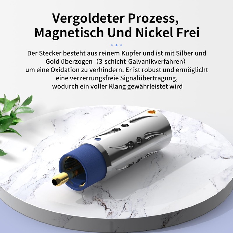 Viborg VR105G High End RCA RCA Connector Soldering for Cables