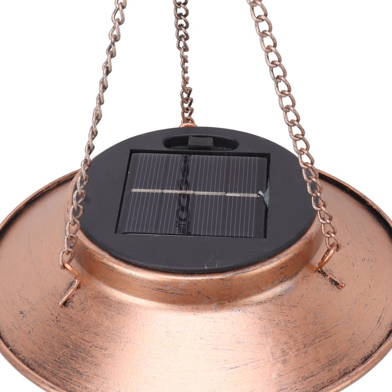 Solar Bird Feeder for Outdoors Hanging Exquisite Hollow Pattern Waterproof