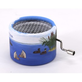 Voggenreiter Music box 1289 "Alle meine Entchen", high-quality music box with quality musical mechanism and hand crank, robust and child-friendly housing