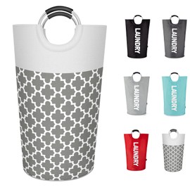 Caroeas 90L Light Laundry Basket (13 Colors), Waterproof Laundry Hamper, Laundry Bag with Padded Handles, Clothes Hamper Stands Up Well, Collapsible Laundry Basket Easy Storage