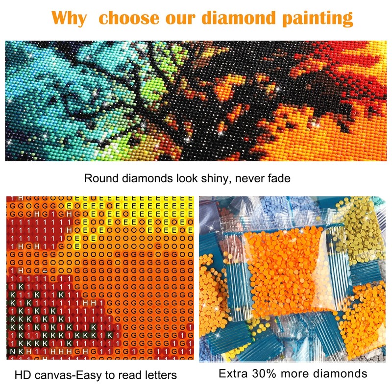 5D DIY Diamond Painting Kits Starry Sky Embroidery Rhinestone Cross