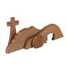Easter Scene Cross Decoration Wooden Jesus Empty Tomb Statue Easter